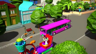 the wheels on the bus go round and round song - toy story - fun kids songs