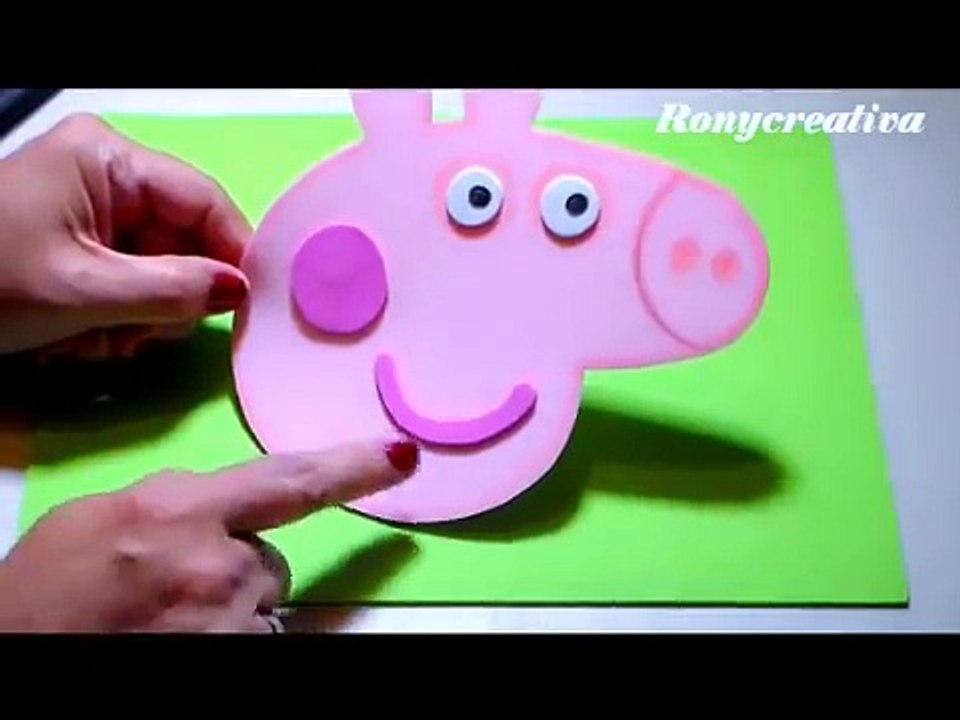 Cómo hacer a PEPPA PIG - BOLSITA DE FOAMY o GOMA EVA / Ronycreativa