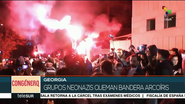 Violentas protestas de grupos neonazis anti-LGBTI en Georgia