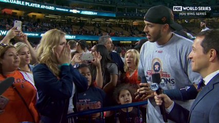 Astros' Carlos Correa Proposes to his Girlfriend on Live TV After Winning the World Series