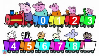 Свинка Пеппа и ее друзья в поезде Учим цифры Видео для детей