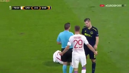 Morgan Schneiderlin Red Card  HD - Lyon	2-0	Everton 02.11.2017