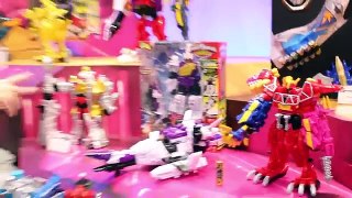 POWER RANGERS DINO CHARGE Toys 2016 Toy Fair | Dinosaur Zords, Purple Ranger + Legacy
