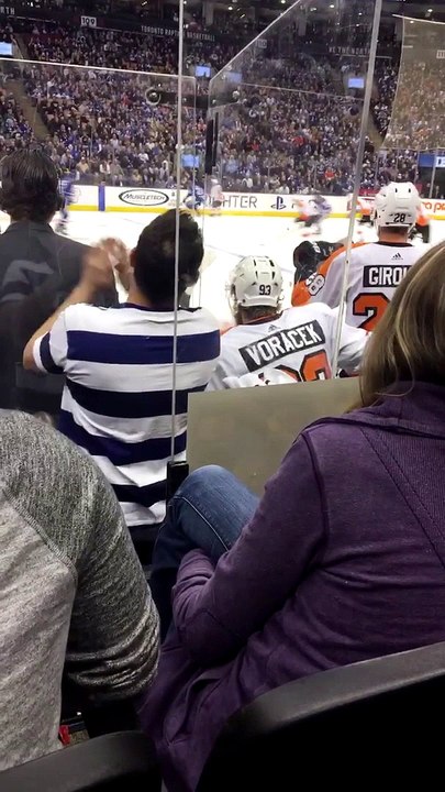 Drunk Hockey Fan Gets Doused