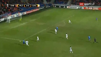 Plzen	 1 - 0  Lugano 02/11/2017 Michael Krmencik Super Goal 04' Europa League HD Full Screen .