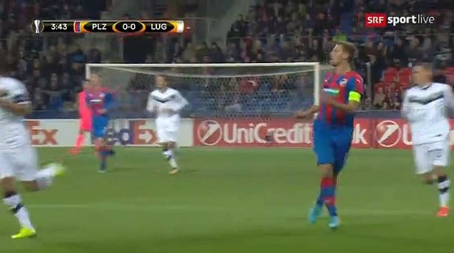 Michael Krmencik Goal HD - Plzen	1-0	Lugano 02.11.2017