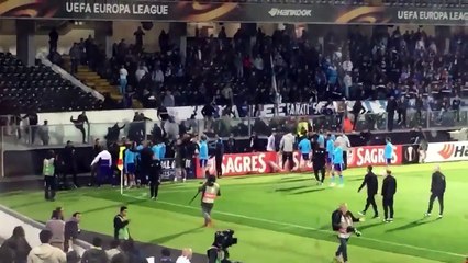 Evra frappe un supporter de l'OM à Guimaraes