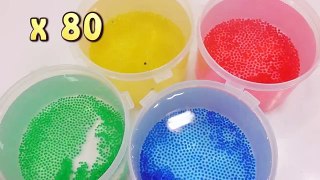 DIY How To Make Colors Ice Orbeez Hand Finger Water Ball Frozen Learn Colors Glitter Slime Clay