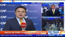 Indulto a Alberto Fujimori “no está en la agenda del gabinete”: vicepresidenta de Perú desde la conferencia CAF