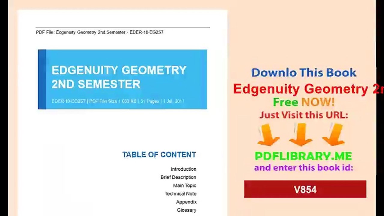 Edgenuity Geometry 2nd Semester