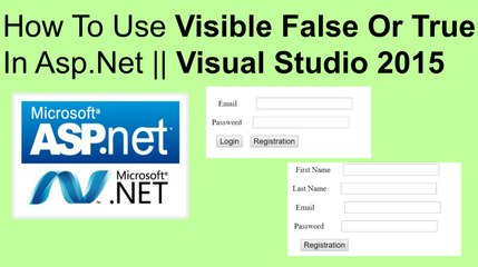 How to use visible false or true in asp.net || visual studio 2015