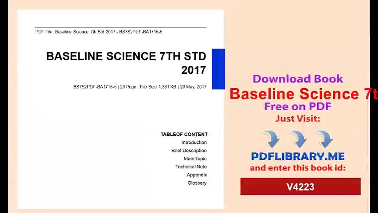 Baseline Science 7th Std 2017