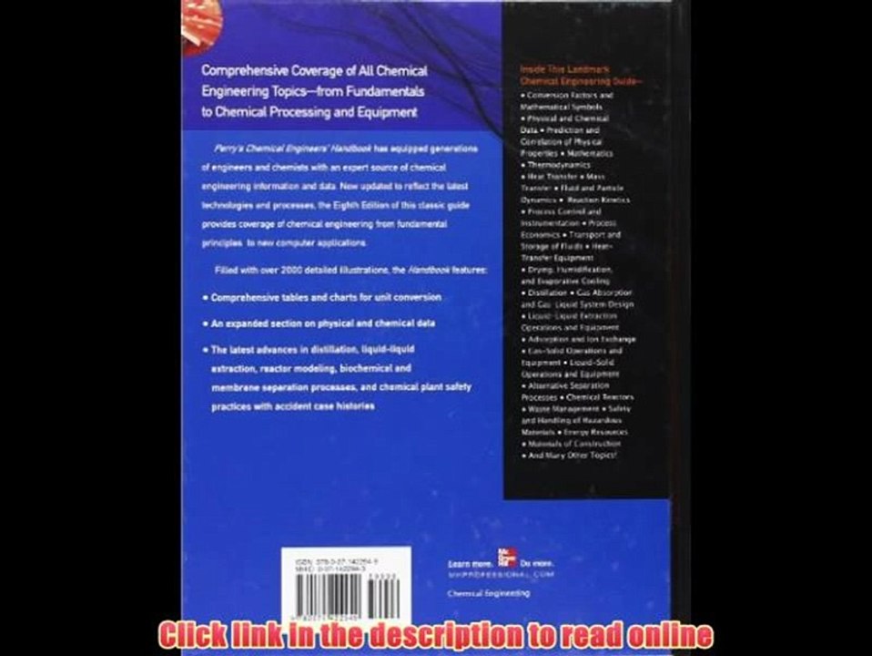 [PDF] Perry's Chemical Engineers' Handbook, Eighth Edition PDF Full