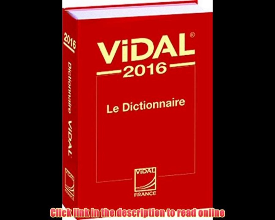 Download Vidal : Le Dictionnaire PDF Online