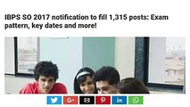 IBPS SO has issued the notification for recruitment of 1,315