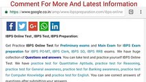 IBPS Mock tests Online for IBPS PO-MT, IBPS Clerk, IBPS SO, IBPS RRB exams