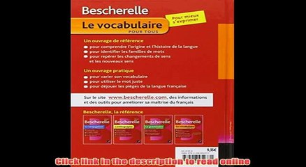 Download Bescherelle: Bescherelle - Vocabulaire pour tous (Collection Bescherelle) PDF Full Book