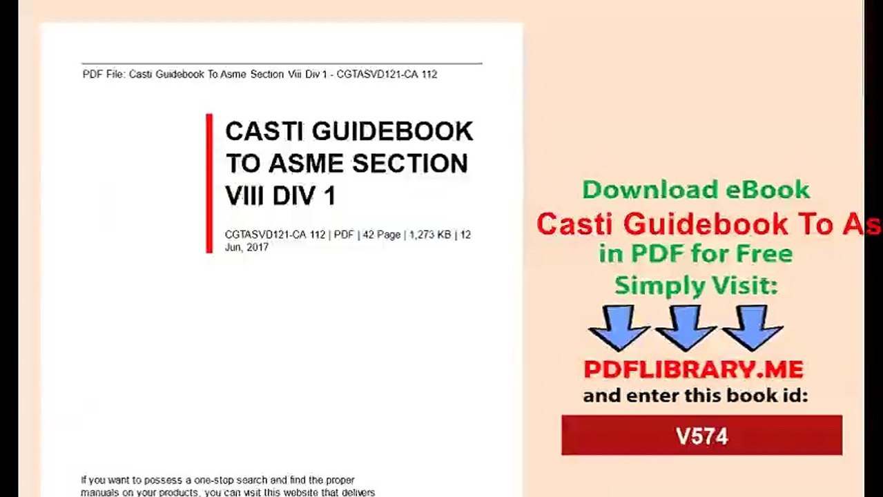 Casti Guidebook To Asme Section Viii Div 1
