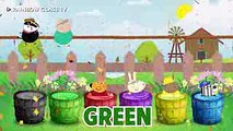 Bucket Colors Peppa Pig and Daddy Pig  Peppa Baby Learn Colors Nursery Rhymes For Kids Toddlers