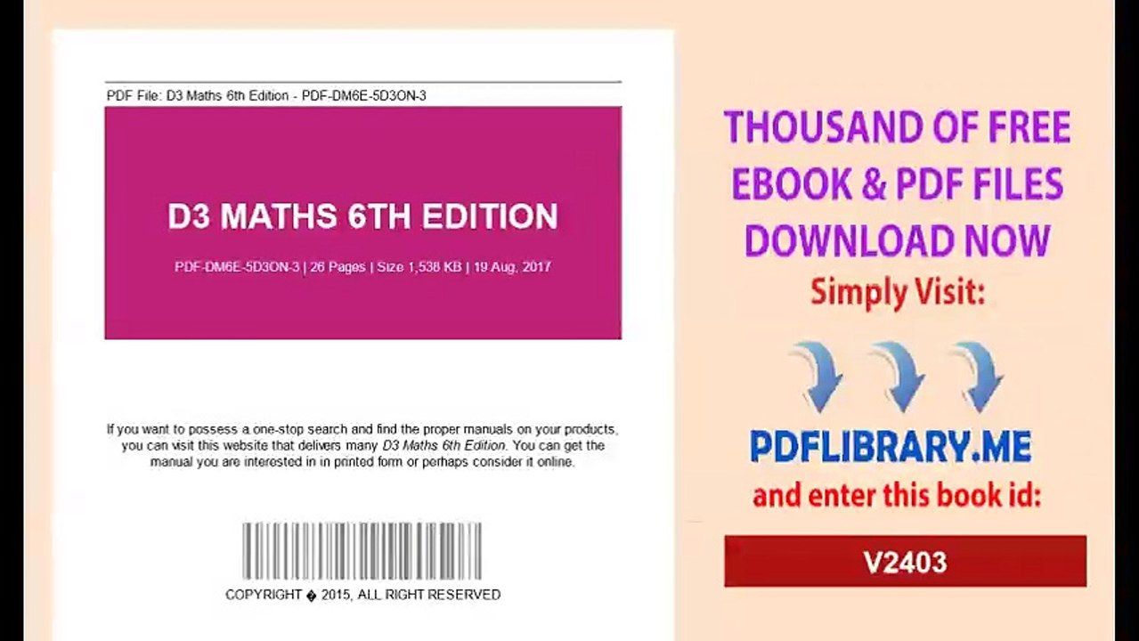 D3 Maths 6th Edition