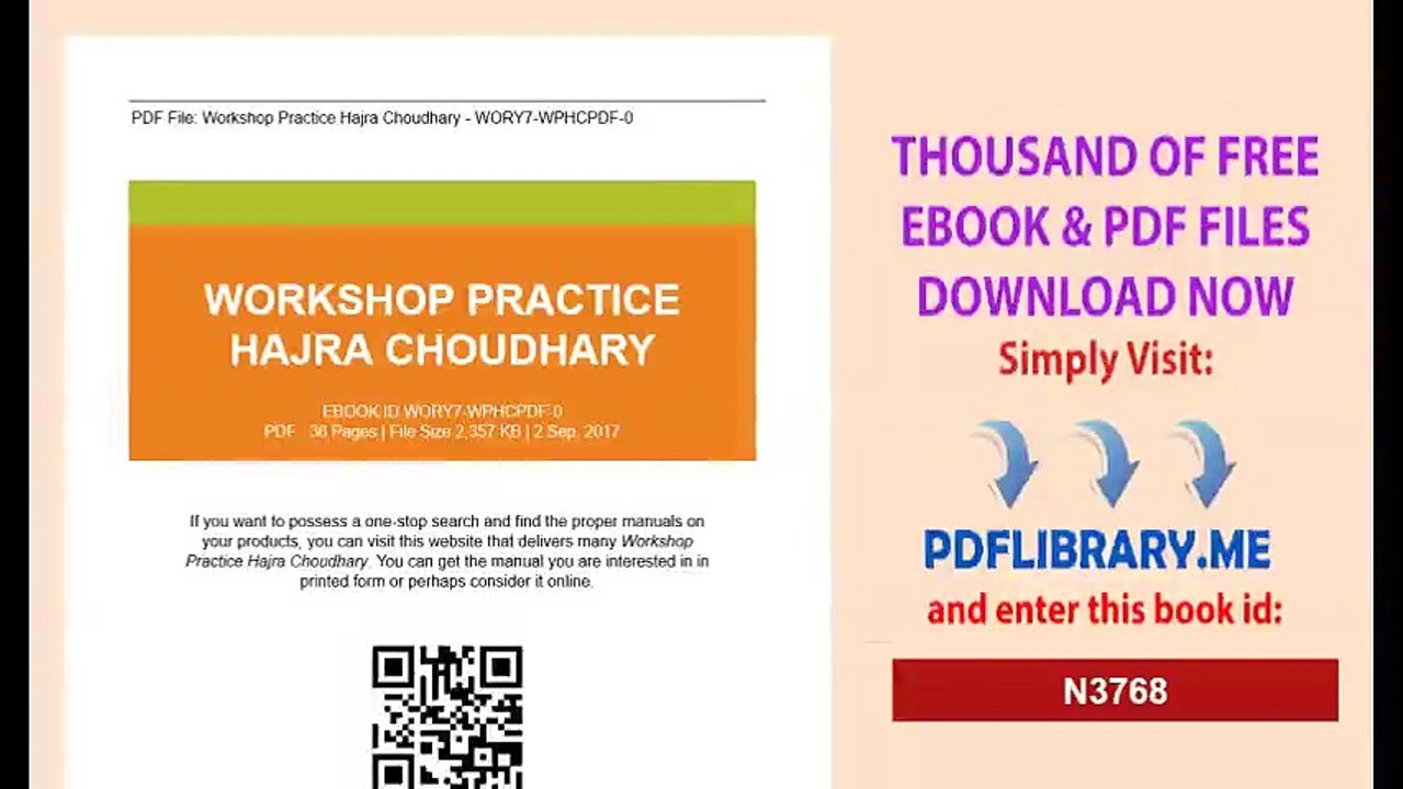 Workshop Practice Hajra Choudhary
