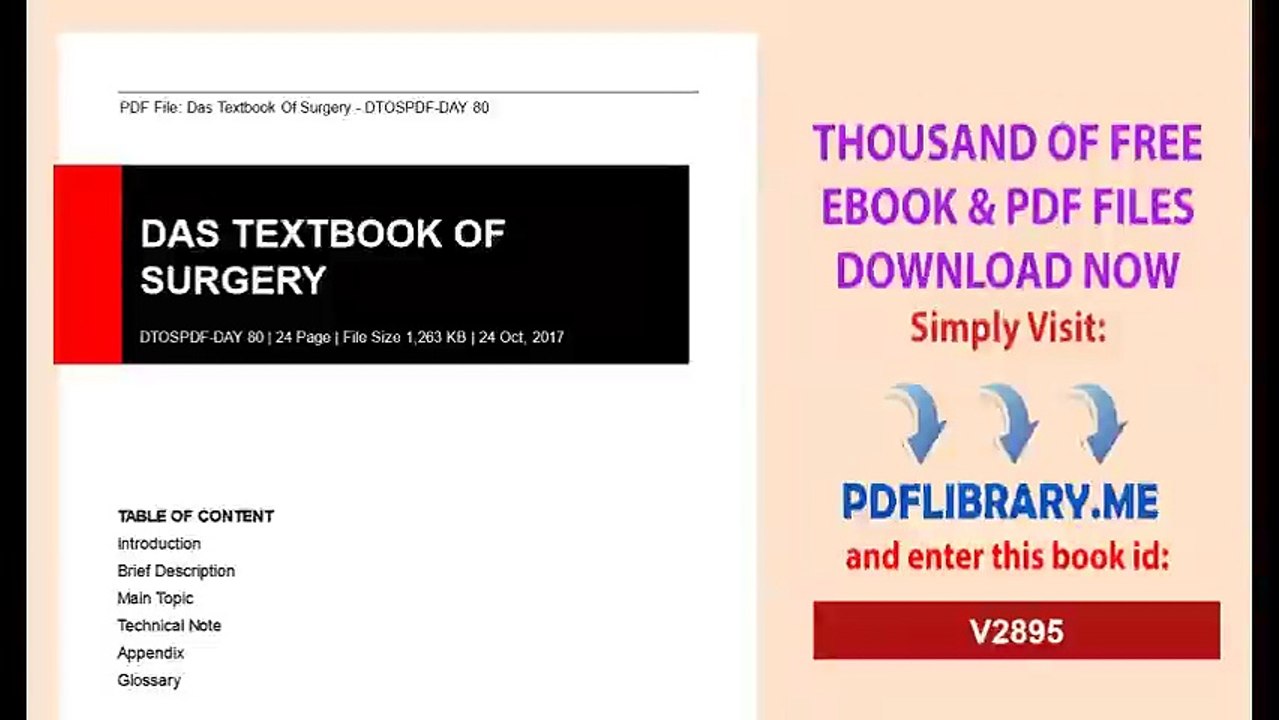 Das Textbook Of Surgery