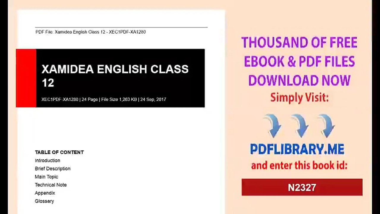 Xamidea English Class 12