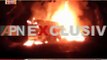 3 people died in a road accident between two trucks which caught fire after collision in Kanpur