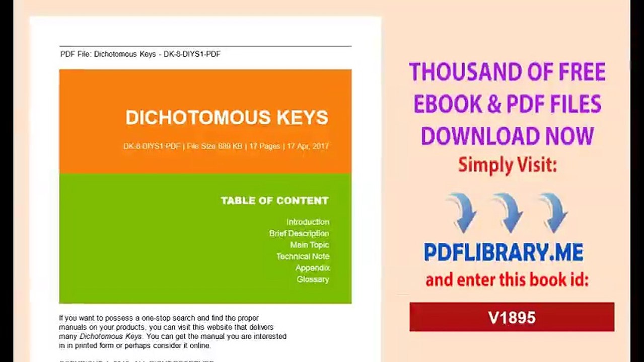 Dichotomous Keys