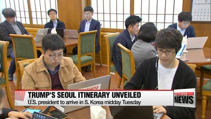 S. Korea's Blue House unveils Trump's itinerary in Seoul