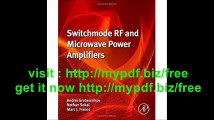 Switchmode RF and Microwave Power Amplifiers, Second Edition