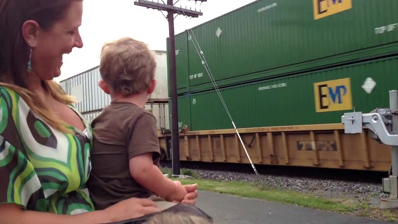 Engineer's Son Realizes His Dad is Driving Passing Train
