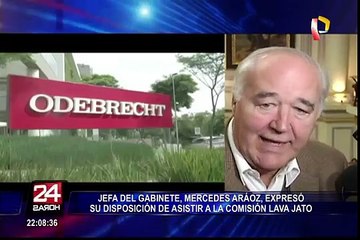 Premier Mercedes Aráoz expresó su disposición para asistir a Comisión Lava Jato