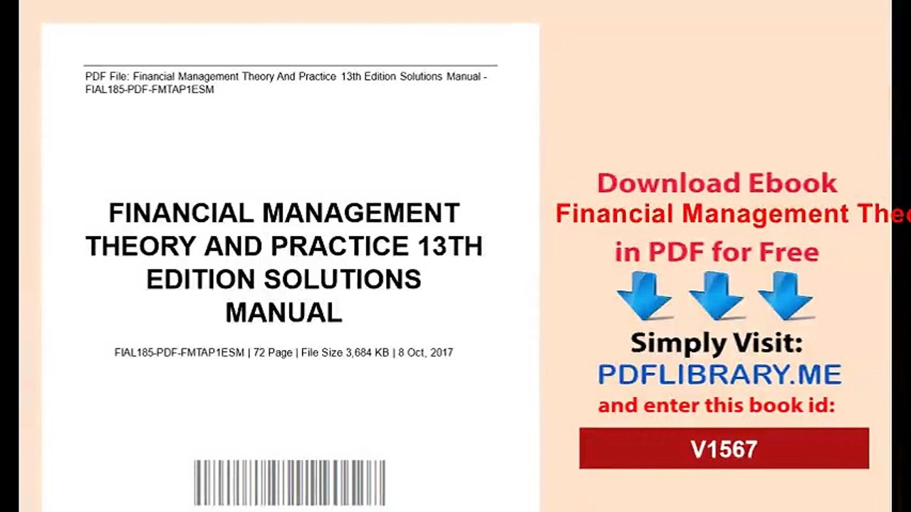 Financial Management Theory And Practice 13th Edition Solutions Manual