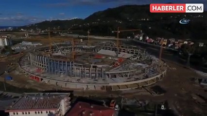 Giresun'da Yapımı Devam Eden Çotanak Arena'nın Yüzde 50'si Tamamlandı