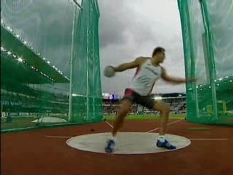 Athlé lancer disque Lars Riedel 66m22 Helsinki 2005