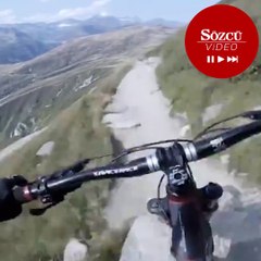 Dağ bisikletçisinin 'eşsiz' görüntüleri