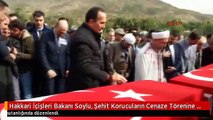 Hakkari İçişleri Bakanı Soylu, Şehit Korucuların Cenaze Törenine Katılmak Üzere Şemdinliye Gitti