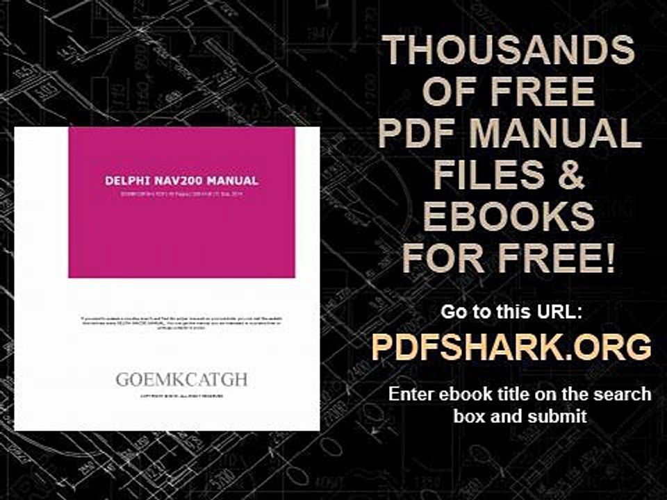 Delphi Nav200 Manual