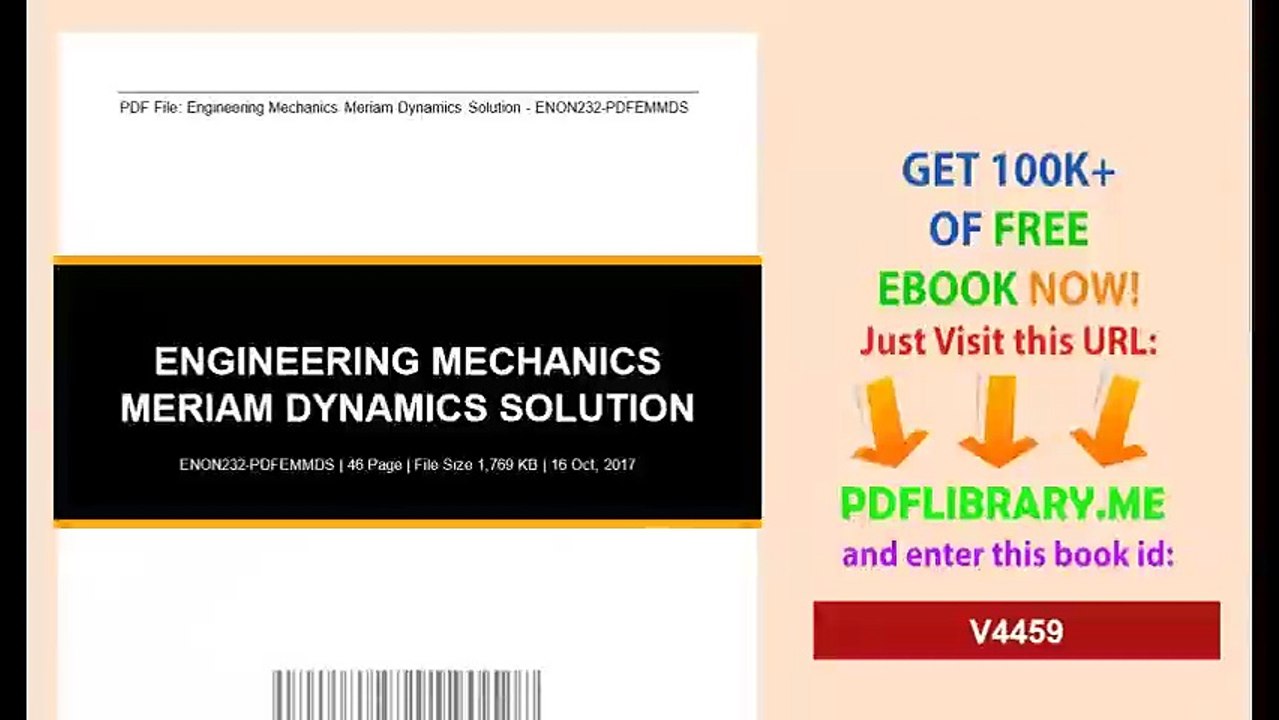 Engineering Mechanics Meriam Dynamics Solution