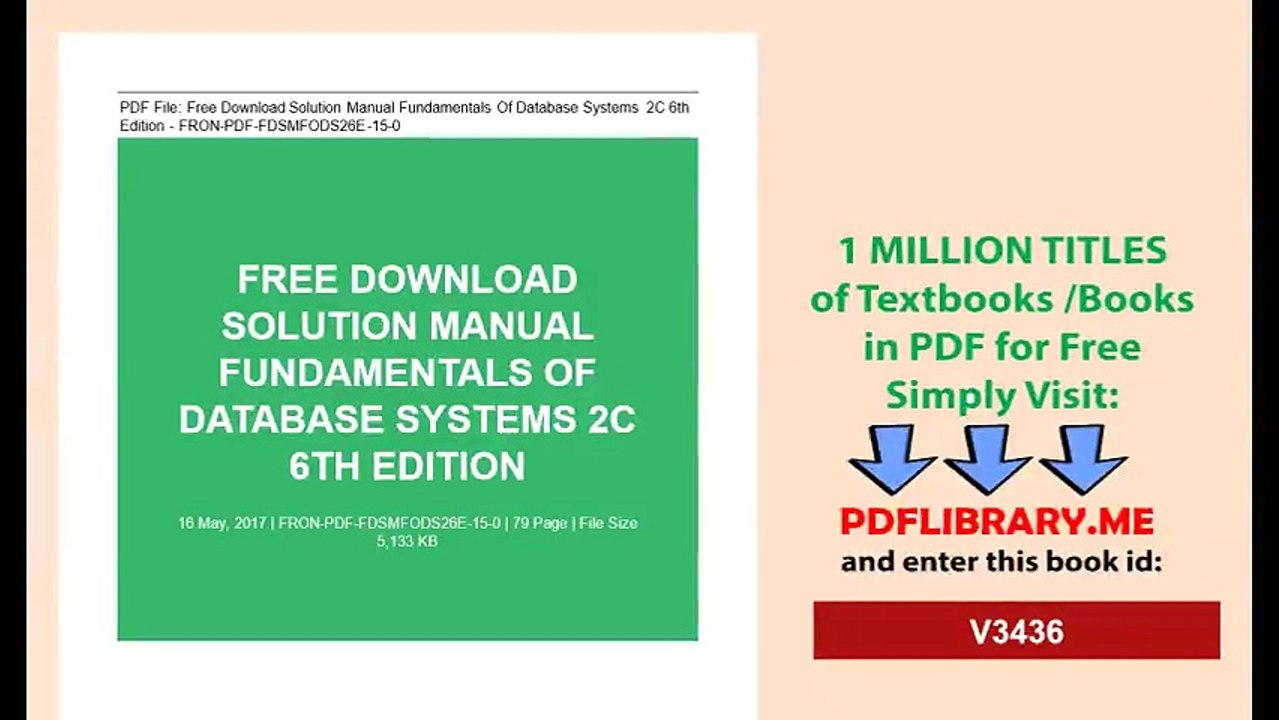 Free Download Solution Manual Fundamentals Of Database
