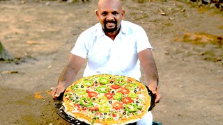 Pizza Recipe | How To Make Pizza | Homemade Pizza by Village Kitchen (BeardMan)
