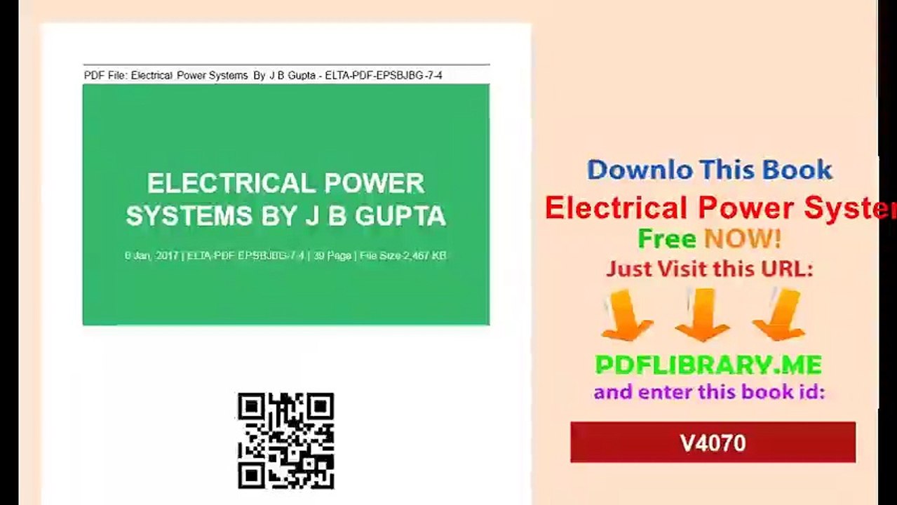 Electrical Power Systems By Jb Gupta