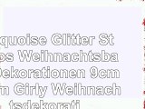 Turquoise Glitter Stilettos Weihnachtsbaum Dekorationen  9cm x 8cm  Girly