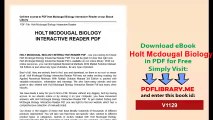 Holt Mcdougal Biology Interactive Reader 1