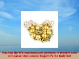64Stck Deluxe sortiert Weihnachtsbaum bagattelle Dekoration Set Gold