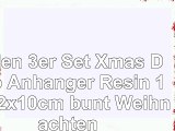 Eulen 3er Set Xmas Deko Anhänger Resin 10x12x10cm bunt Weihnachten