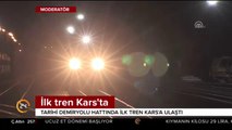 Bakü-Tiflis-Kars Demiryolu'nda ilk tren Kars'a ulaştı