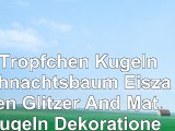 12 Tröpfchen Kugeln Weihnachtsbaum Eiszapfen Glitzer And Matt Kugeln Dekorationen