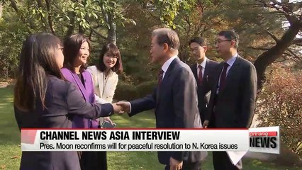 Pres. Moon's interview with Channel News Asia: reconfirms determination for peaceful resolution regarding N. Korean issu